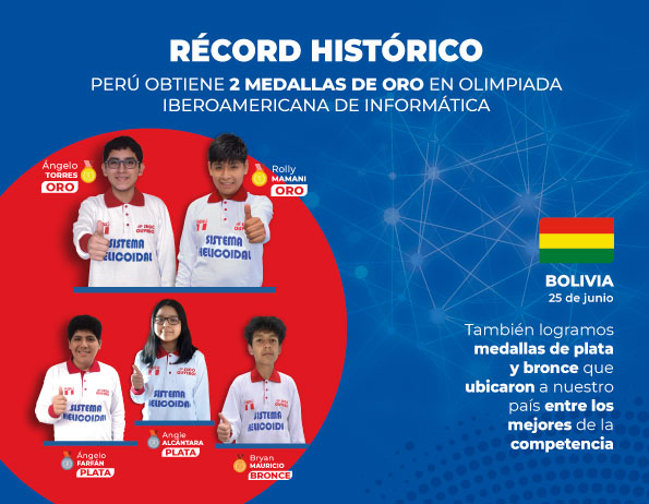 Perú obtiene 2 medallas de oro en Olimpiada de Informática