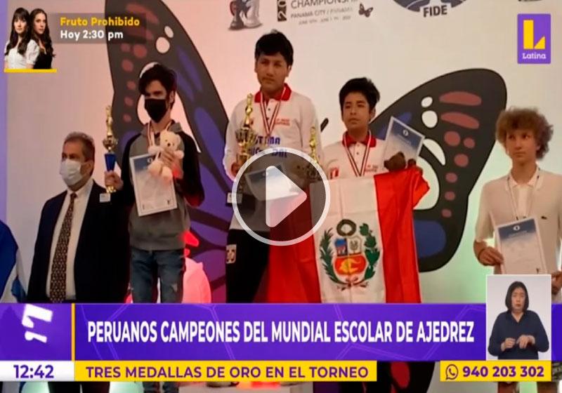 Peruanos se coronaron campeones del mundial escolar de ajedrez