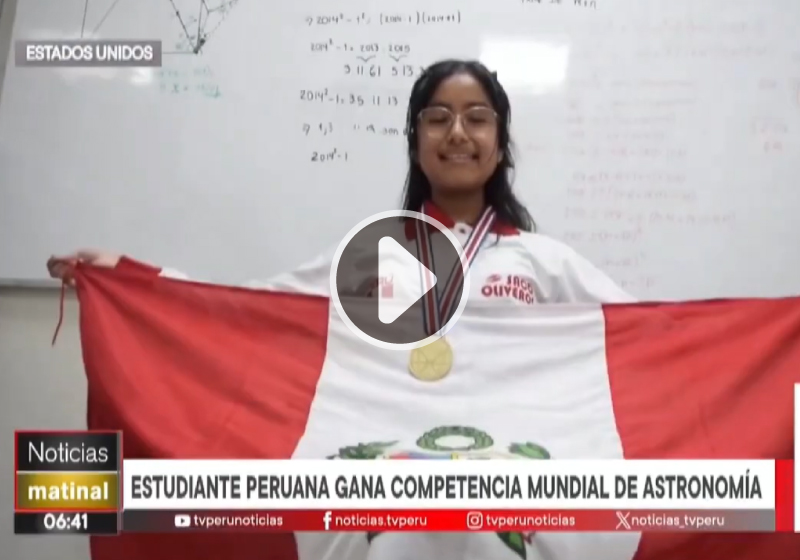 Tv Perú: Estudiante peruana gana competencia mundial de Astronomía
