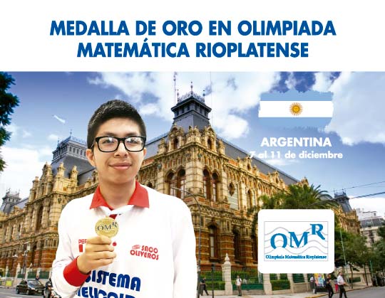 Medalla de oro en Olimpiada Matemática Rioplatense