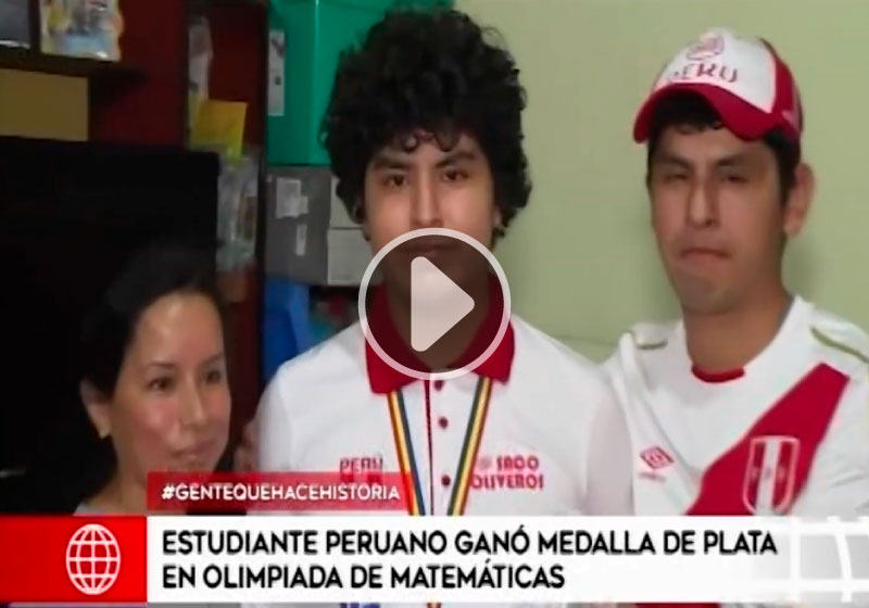 América Noticias: Estudiante peruano ganó medalla de plata en Olimpiada de Matemáticas