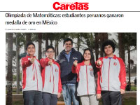 Caretas - Campeones de Iberoamericano de matemática