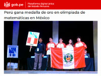 Gobierno del Peru - Campeones de Iberoamericano de matemática 